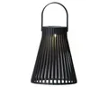 Solar Laterne Kunststoff Dauerbetrieb D.14.5cm H.18.5cm schwarz/warmes weiß