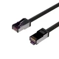 Flexline®-Patchkabel cat. 6A S/FTP, kurze Bauform, PIMF, schwarz, 0,15m