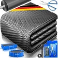 KESSER® Pool Solarfolie 400 µm | Solarplane Rund 305 cm Poolabdeckung | Solarabdeckplane flexibel zuschneidbar | Poolplane für Wassererwärmung | Solarabdeckung mit Schere, Lochzange & 12 Ösen