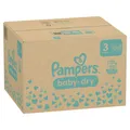 Procter & Gamble Service GmbH Pampers Baby Dry 3 Midi Windeln, 6-10 kg, Größe 3, Babywindeln mit rundrum Auslaufschutz für trockene Nächte, 1 Monatsbox = 222 Windeln 8006540785003