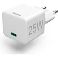 Hama Mini-Ladegerät, Power Delivery (PD)/Qualcomm, 25 Watt, Weiss (25 W, 1 Port) (00201652)