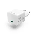 HAMA Schnellladegerät, USB-C, Mini-Ladegerät, PD, 25 W, Weiß #1907398