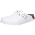 Birkenstock Boston ESD Pantolette weiß normale Weite Gr. 46 - Weiß - 46