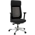 Mid.you Drehstuhl, Schwarz, Kunststoff, Drehkreuz, 68x119x55 cm, Wippfunktion, Sitzfläche 360° drehbar, ergonomische Rückenlehne, Arbeitszimmer, Bürostühle, Drehstühle