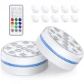 Joycome Poolbeleuchtung Unterwasser, IP68 Wasserdicht 13 LED Pool Licht mit Fernbedienung, 16 RGB Unterwasser Licht, Poolbeleuchtung Magnetisch/Saugnapf für Pool Spa Teich Badewanne Brunnen (2 Stück)