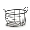 Zeller Aufbewahrungskorb Metall schwarz Eisen 35 x 23,5 x 23 cm