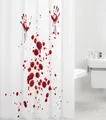 Sanilo Duschvorhang Blood Hands 180 x 200 cm, 100% wasserdicht, Anti-Schimmel-Effekt, hochwertige Qualität
