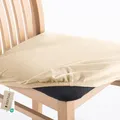 RESTILO Stuhlbezug Sitzfläche für Stühle, Geschlossen Hinten, Abnehmbares Waschbares Sitzkissen Husse Esszimmerstuhl, Stretch Sitzschutzbezug für Zuhause Esszimmer Restaurant Hotel, Sento Hellbeige