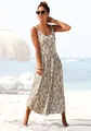 Midikleid, mit Blümchenprint, luftiges Sommerkleid, Strandkleid, Gr. 34 - N-Gr, beige-bedruckt N-Gr
