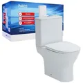 sanicomfort Stand-WC Kombination Paros spülrandlos, inkl. WC-Sitz und Spülkasten mit waagerechtem Abgang - Weiß