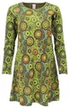 GURU SHOP Hippie Minikleid Boho Chic, Tunika - Grün, Damen, Size:S
