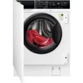 AEG Einbauwaschmaschine 8 kg, Serie 8000 PowerCare - Faserschonend Sauber in nur 59 Min. bei 30 °C, A, Dampf-Programm – Weniger Bügel, Leise, Mengenautomatik, Nachlegefunktion, 1400 U/min, LR8BI7480