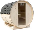 HOME DELUXE - Outdoor Fasssauna LAHTI XL - Maße: BxTxH: ca. 189 x 191,5 x 220, Holz: Fichtenholz - inkl. Saunaofen und Saunazubehör I Gartensauna, Außensauna, Sauna Fass für 6 Personen