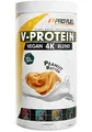 Vegan Protein Pulver ERDNUSSBUTTER – V-PROTEIN 4K Blend | Unglaublich lecker & cremig | 750g | Aus Sonnenblumen, Soja, Hanfsamen & Kürbiskernen | Pflanzliches Eiweißpulver mit 78% Eiweiß