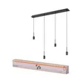 Osram Decor Pendelleuchte Needle Linear 4xE27, dunkelgrau, Stahl, individuelle Lichtszenarien, 2m Kabel