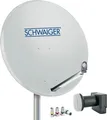 Satellitenanlage Set Hellgrau Aluminium 75 cm