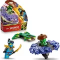 LEGO NINJAGO Nya vs. Mutationsmonster-Spinner - Ninja Spielzeug mit Abschussvorrichtung, Kampfkreiseln und 2 Minifiguren - Kreativer Modellbau  - G... - Bronze