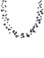 Valero Pearls Damen-Kette Süßwasser-Zuchtperlen in ca. 4-6 mm Barock blau 925 Sterling Silber - Perlenkette Halskette mit echten Perlen dunkelblau