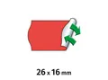 METO 9506168 - Preis-Etiketten, 26x16 mm, ablösbar, rot, 6000 Stück