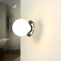 Moderne Wandlampe BRAZOS Chrom Glas Metall G9 Wandleuchte Wohnzimmer Schlafzimmer Flur