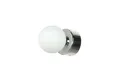 Licht-Erlebnisse Wandleuchte BRAZOS, ohne Leuchtmittel, Badlampe Wand Glas Chrom Kugelschirm rund blendarm Spiegelleuchte