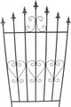 Dekoleidenschaft Zierzaun Dekozaun "Lilie" aus Metall schwarz, Steckzaun erweiterbar, Gartenzaun, (1-St), Vintage Metallzaun, 111 cm hoch, Beeteinfassung