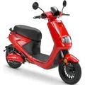 E-Mofaroller BLU:S "XT2000", rot, Elektromotorroller, 25 km/h, bis zu 59 km Reichweite, mit Straßenzul., 2 Sitzplätze, für Erwachsene, B:70cm H:112cm L:167cm
