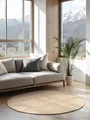 Hanse Home Jute Teppich Rund – Natur Wohnzimmerteppich aus 100% Jute - Handgewebt & Natürlich – Boho Naturfaser Juteteppich für Wohnzimmer, Schlafzimmer, Esszimmer – Naturweiß Ivory, Ø 200cm