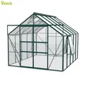 Vitavia Gewächshaus Meridian 2 8300 BxTxH 257x321x232cm 8,3m² ESG Alu smaragd