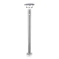 esotec Solar PIR Standleuchte Tini 85, Edelstahl Gehäuse, Li-Ion Akku, Bewegungsmelder, LED Solarleuchte, Außenleuchte, Gartenbeleuchtung, Gartendeko, silber, H=85cm, wetterfest, außen, 102597