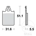 40373-Standard-Bremsbeläge SCOOTER ALTN: 7321847 kompatibel mit VESPA PX 200 FL