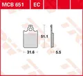 MCB651EC Bremsbelag Cagiva Italjet LML-Vespa Piaggio