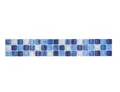 Mosaik Borde Bordüre Glasmosaik bebrochen mix weiss blau MOS92BOR-0104