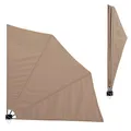 casa.pro Balkonfächer Ragusa Wandklappschirm Wandschirm Seitenmarkise Sichtschutz Balkon Sonnen Wind Schutz Beige 160x160cm