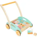 Small foot 11766 - Lauflernwagen Pastell, Holz, 35-teilig