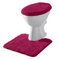 Erwin Müller Stand-WC-Set 2-TLG. Rhodos Uni, WC-Umrandung, WC-Deckelbezug rutschhemmend Fuchsia Größe - ultraweich, extrem saugfähig, flusenarm