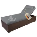 Sonnenliege Gartenliege Liege Liegestuhl Strandliege Polyrattan Rattan Braun
