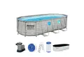 Bestway Framepool Power Steel™ Swim Vista Series™ Frame Pool Komplett-Set mit Filterpump