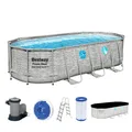 Frame Pool mit Bullaugen Komplett-Sett Filterpumpe Leiter 549 x 274 x 122 cm