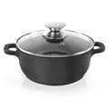 Granittopf mit Glasdeckel GRANDE 20 cm, 2,3 l
