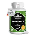 Vitamin K2 hochdosiert & vegan, 200 mcg MK-7 Menaquinon (zertifiziert, All-Trans-Form), 180 Tabletten 6 Monatsvorrat, Natürliche Nahrungsergänzung ohne Zusatzstoffe, Made in Germany