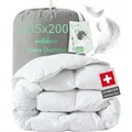 Welldora Komfort Bettdecke 135x200 - 100% Extraweiche Federn & Daunen - Fachärztlich, Allergiker Ganzjahres Federbett Daunendecke