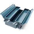Werkzeugkiste 420x200x160mm Aus Stahl Mit 3 Fächern, Beständiger Werkzeugkasten Mit Handgriff, Werkzeugbox - Wiltec