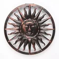 Solar-Wanddekoraktion Sonne, warm-weiß, Gartenleuchte, Gartendeko