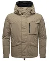 STONE HARBOUR Herren Winterjacke Outdoorjacke mit Fleece-Innenfutter und großer gefütterter Kapuze Yorchii XX Stone Brown Gr. XL