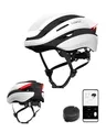 Lumos Ultra Smart-Helm | Fahrradhelm | Vorder- und Rücklicht (LED) | Blinker | Bremslichter | Bluetooth-Verbindung | Erwachsene: Herren, Damen (Jet White, Größe: M-L)
