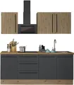 KOCHSTATION Küchenzeile Florida, Breite 210 cm, Softclose für Türen und Schubkästen, ohne E-Geräte