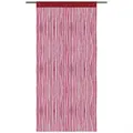 Bestlivings Fadenvorhang, Stangendurchzug, halbtransparent, Fadengardine mit Stangendurchzug (90 x 200cm bis 300 x 250cm) rot 140 cm x 250 cm