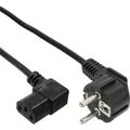 Netzkabel Schutzkontakt gewinkelt zu Kaltgerätestecker C13 rechts gewinkelt 5,0m
