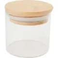 VBS Vorratsglas Bini mit Bambusdeckel 150 ml Glasbehälter 6.5 cm hoch - Transparent